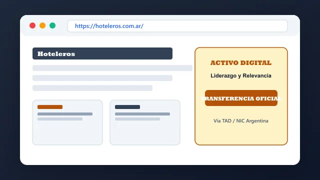 Ecosistema digital, branding y proceso de cesión registral formal de hoteleros.com.ar